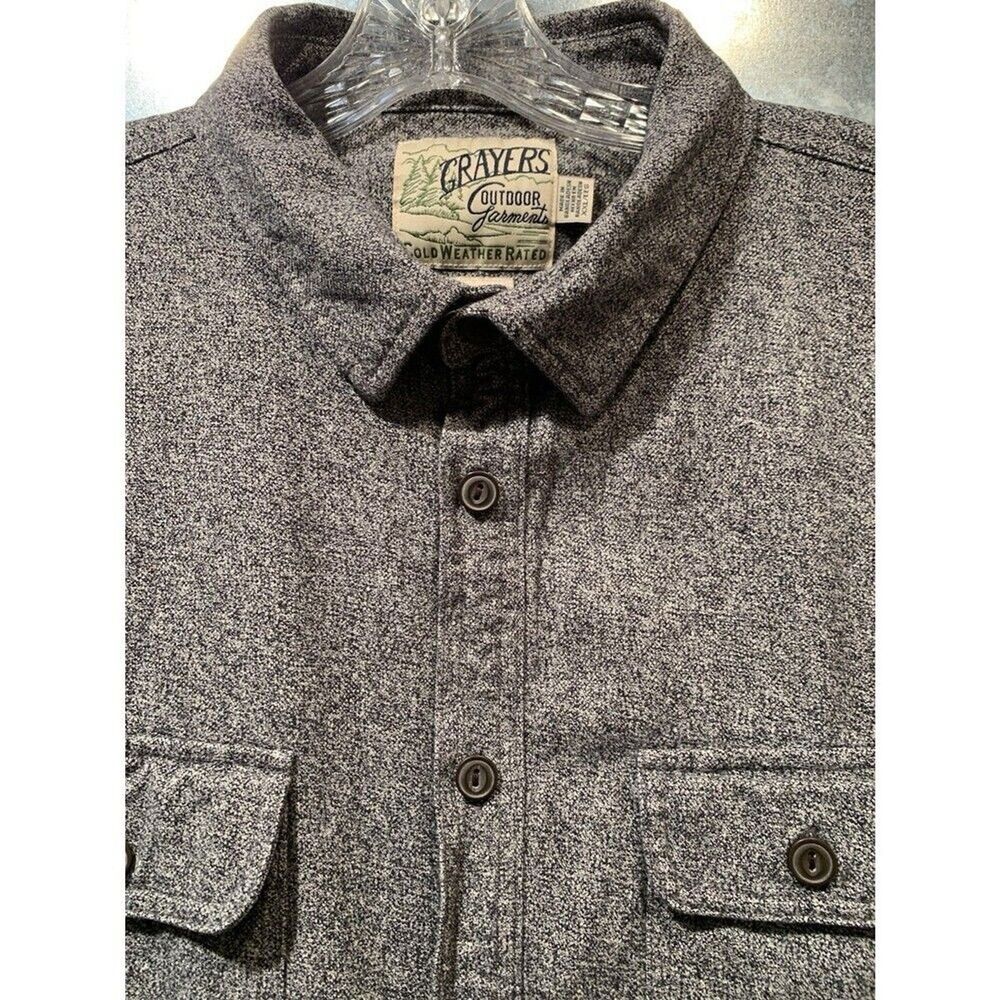 Heavy Shirt/Jacket Cold Weather Rated Grayers Outdoor Garments Gray Button XXL